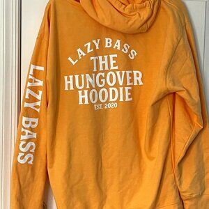 The Lazy Bass Hungover Hoodie light orange size L Jersey Shore wildwood